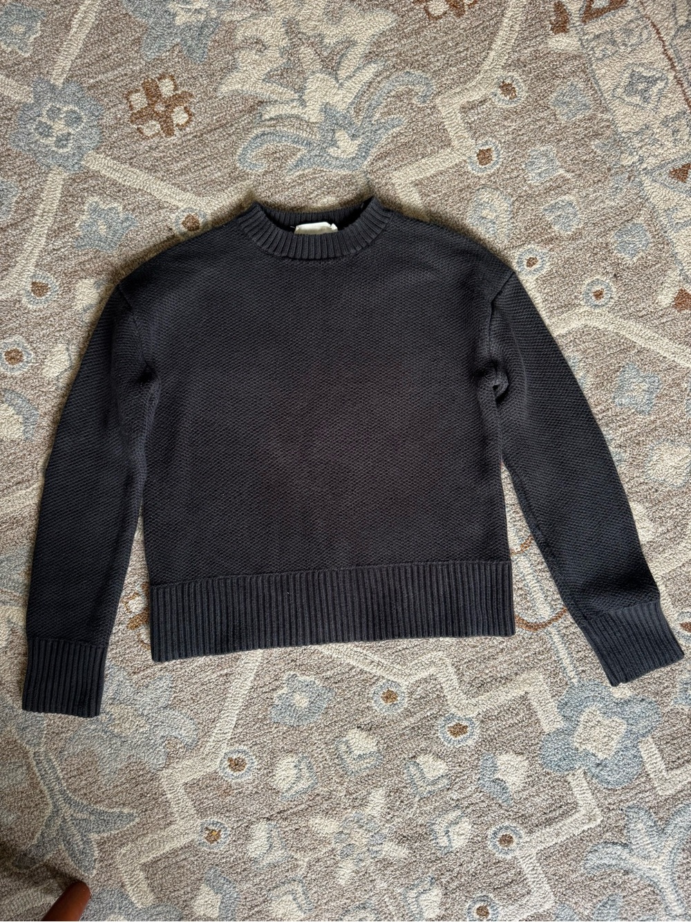 Everlane Black Boxy Crewneck Sweater